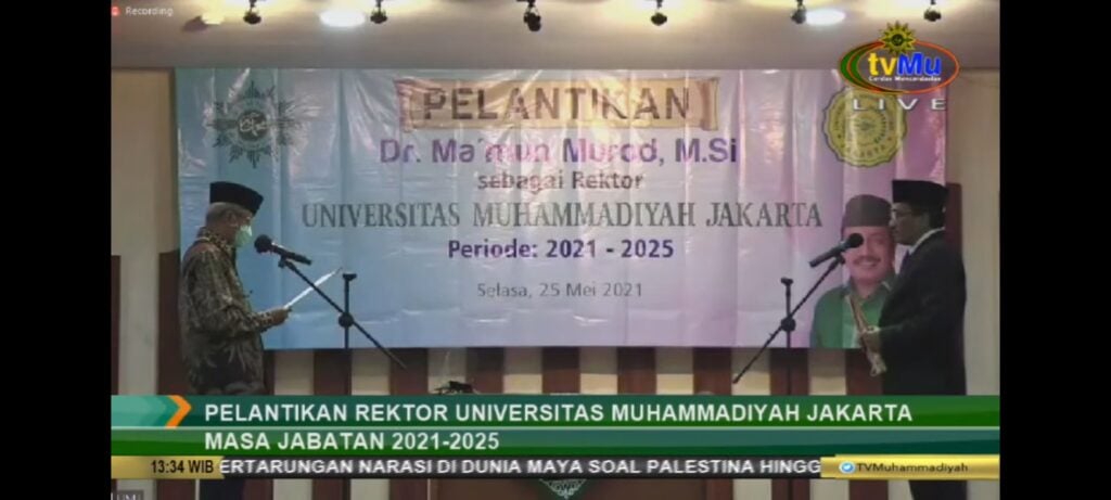 Resmi Jadi Rektor UMJ 2021-2025, Ma’mun Murod Utamakan Kejujuran dan Amanah