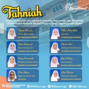 Lulusan Mu'allimaat Dinantikan Kampus-kampus Islam Negeri
