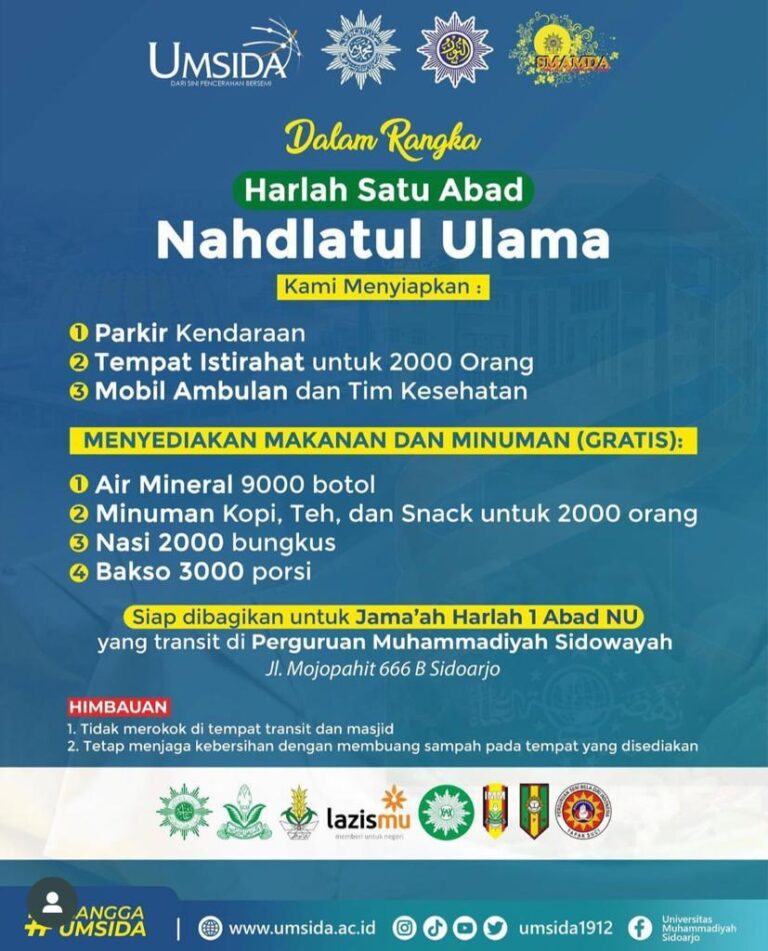 Rayakan 1 Abad NU, Kampus Muhammadiyah ini Sediakan Ribuan Nasi Bungkus, dan Layanan Gratis Lainnya