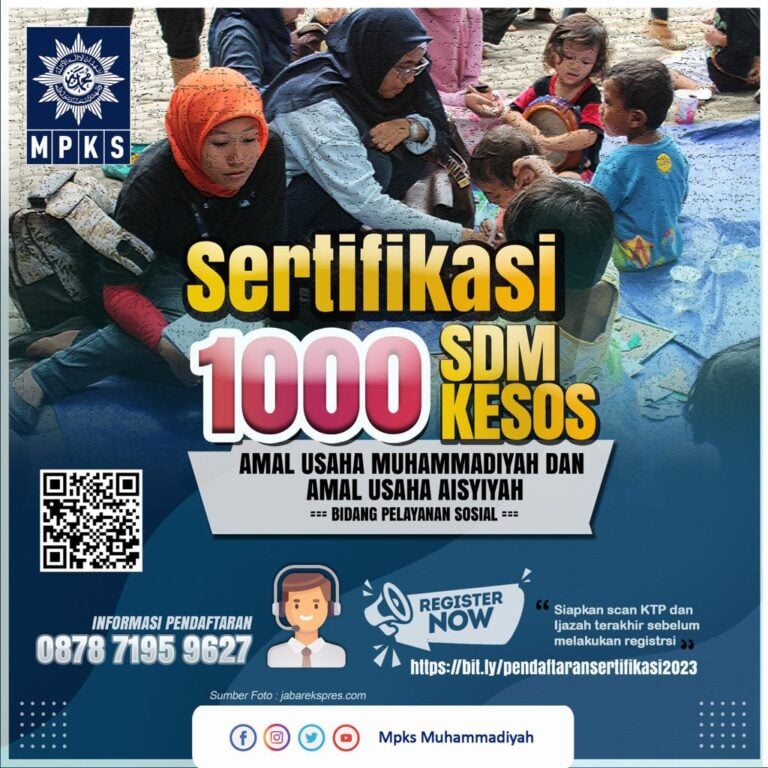 Siapkan Pekerja Sosial Muhammadiyah Profesional, MPKS Selenggarakan Program 1000 Sertifikasi Peksos