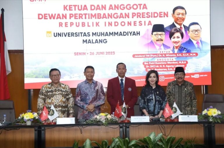 UMM Dipuji Ketua Wantimpres karena Bantu Pemerintah Wujudkan Indonesia Emas 2045