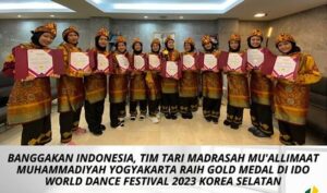 Bawa Tarian Ratoeh Jaroe, Tim Tari Madrasah Mu’allimaat Muhammadiyah Yogyakarta Raih Medali Emas IDO World Dance Festival 2023 di Korea Selatan