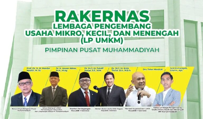 Akselerasi Pilar Ekonomi, LP UMKM PP Muhammadiyah Akan Teken MoU dengan Kemendag RI di Rakernas Akhir Bulan Ini