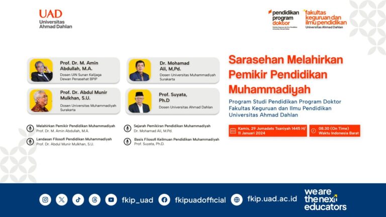 Jawab Kebutuhan Lahirnya Pemikir Pendidikan Muhammadiyah, UAD Gelar Sarasehan