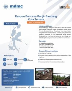 Banjir Bandang di Ternate, MDMC Bantu Evakuasi Warga Terdampak