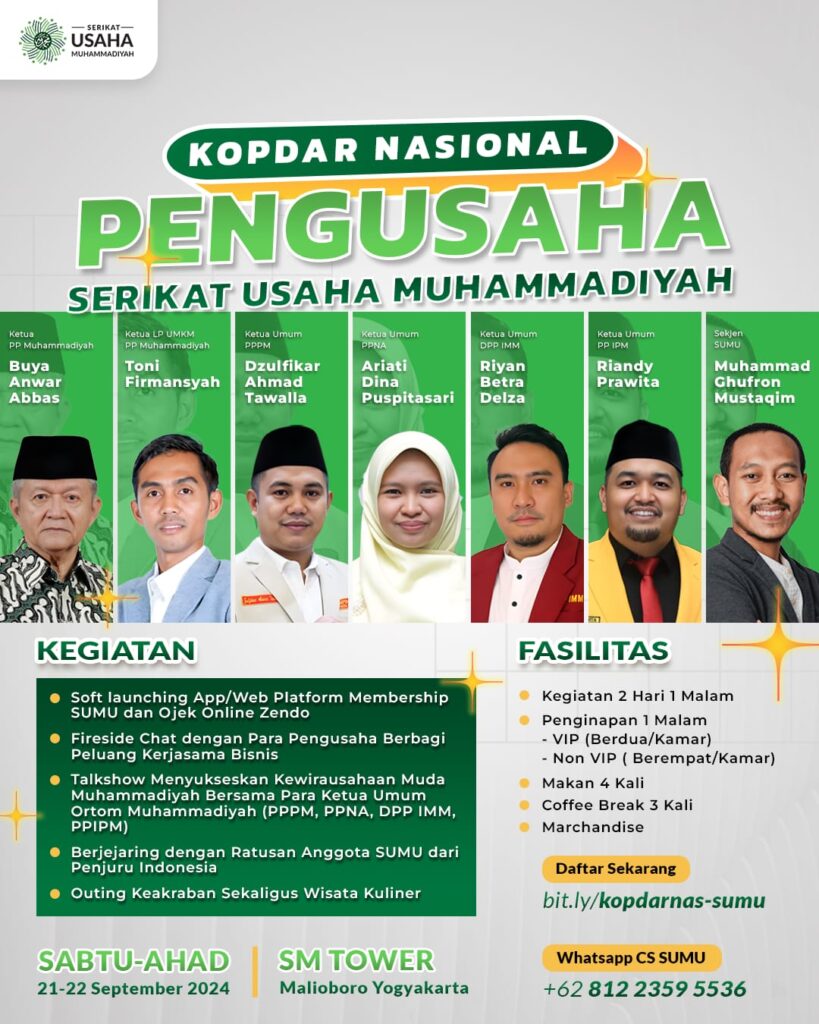 Serikat Usaha Muhammadiyah Akan Gelar Kopdarnas di Yogyakarta