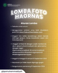 LPO PP Muhammadiyah Gelar Lomba Foto Haornas