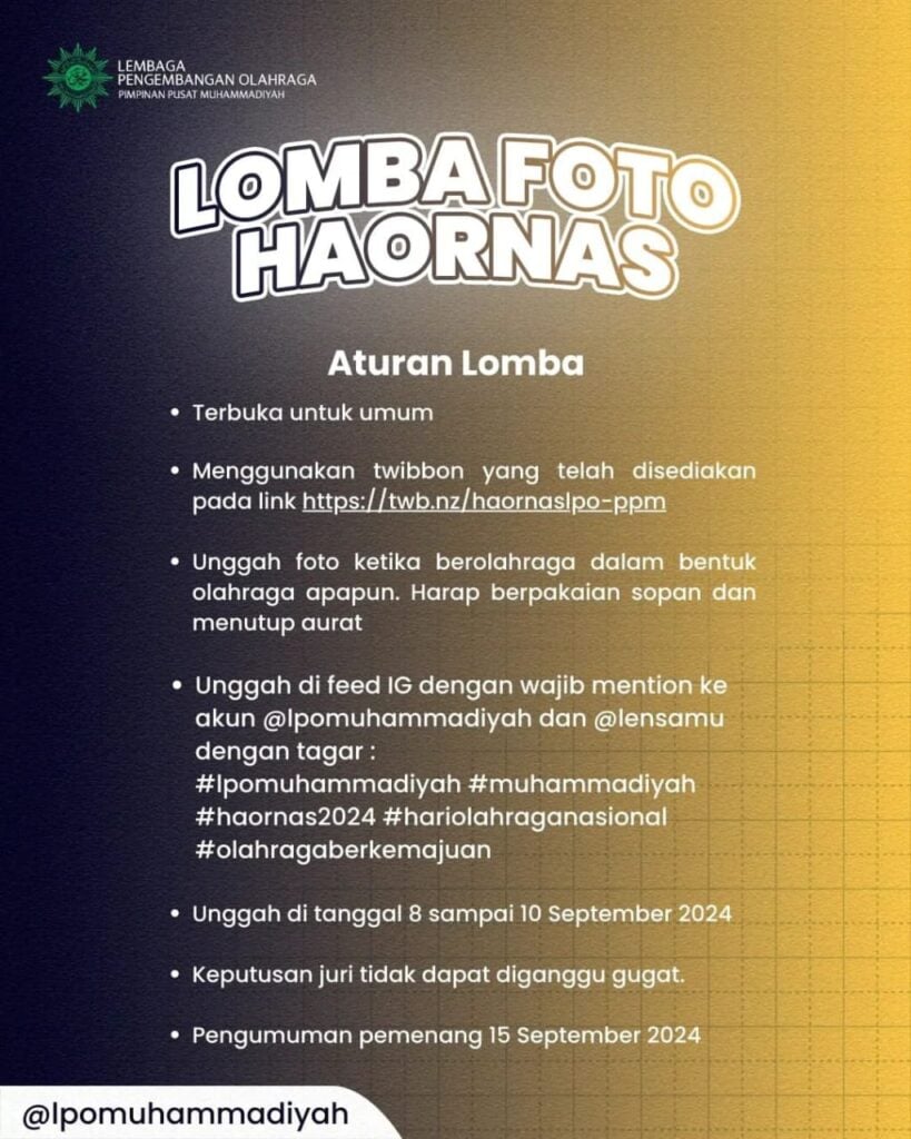 LPO PP Muhammadiyah Gelar Lomba Foto Haornas