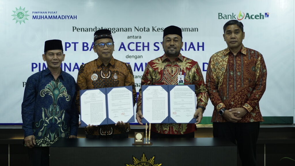 PP Muhammadiyah Lakukan Penandatanganan Nota Kesepahaman dengan Bank Aceh Syariah