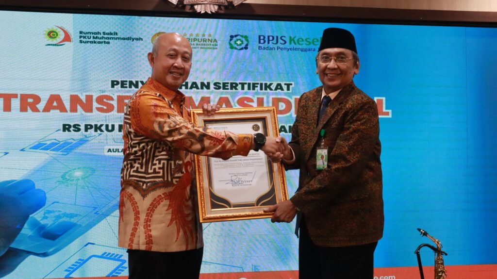 PKU Muhammadiyah Surakarta Raih Penghargaan Sertifikat Bintang 5 Transformasi Digital