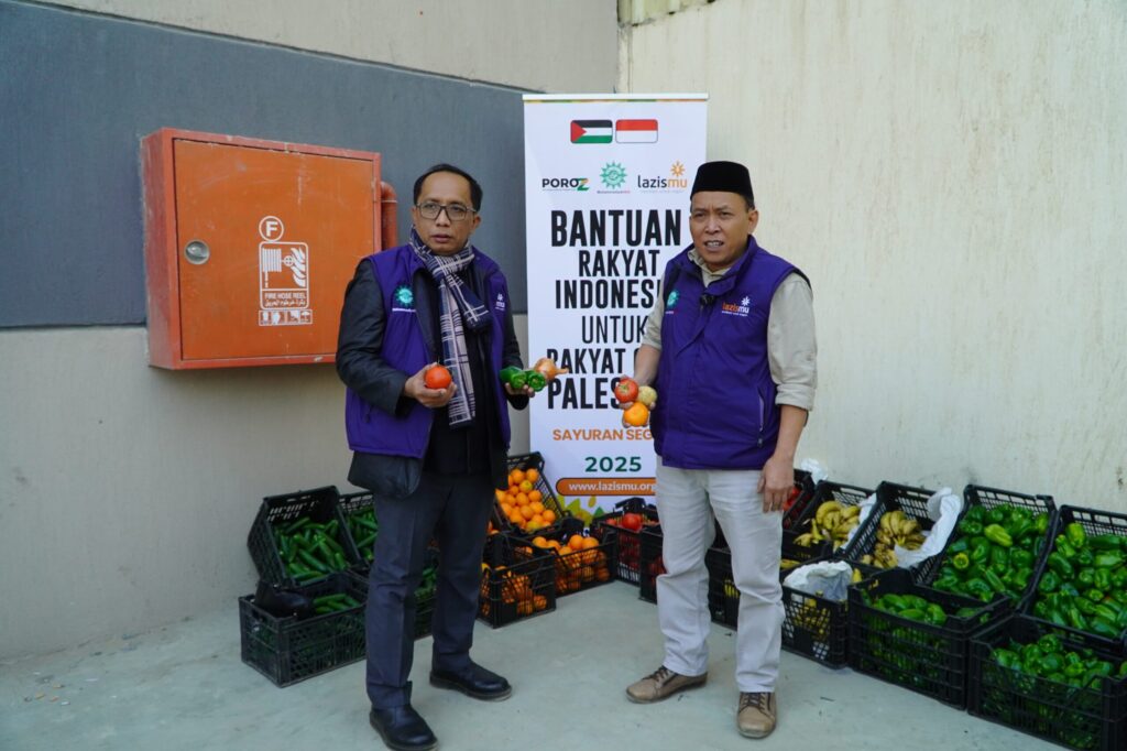 Bantuan 2 Ton Sayur dan Buah Segar dari Muhammadiyah untuk Palestina Telah Diberangkatkan