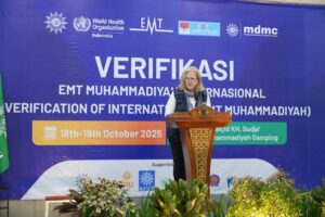 Komitmen EMT Muhammadiyah dalam Mencapai Klasifikasi Internasional WHO Diapresiasi