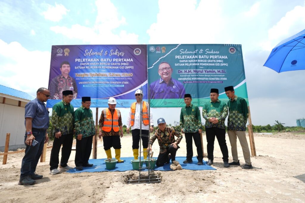 Peletakan Batu Pertama Dapur SPPG UMSU, Wujud Kolaborasi Muhammadiyah dan Badan Gizi Nasional