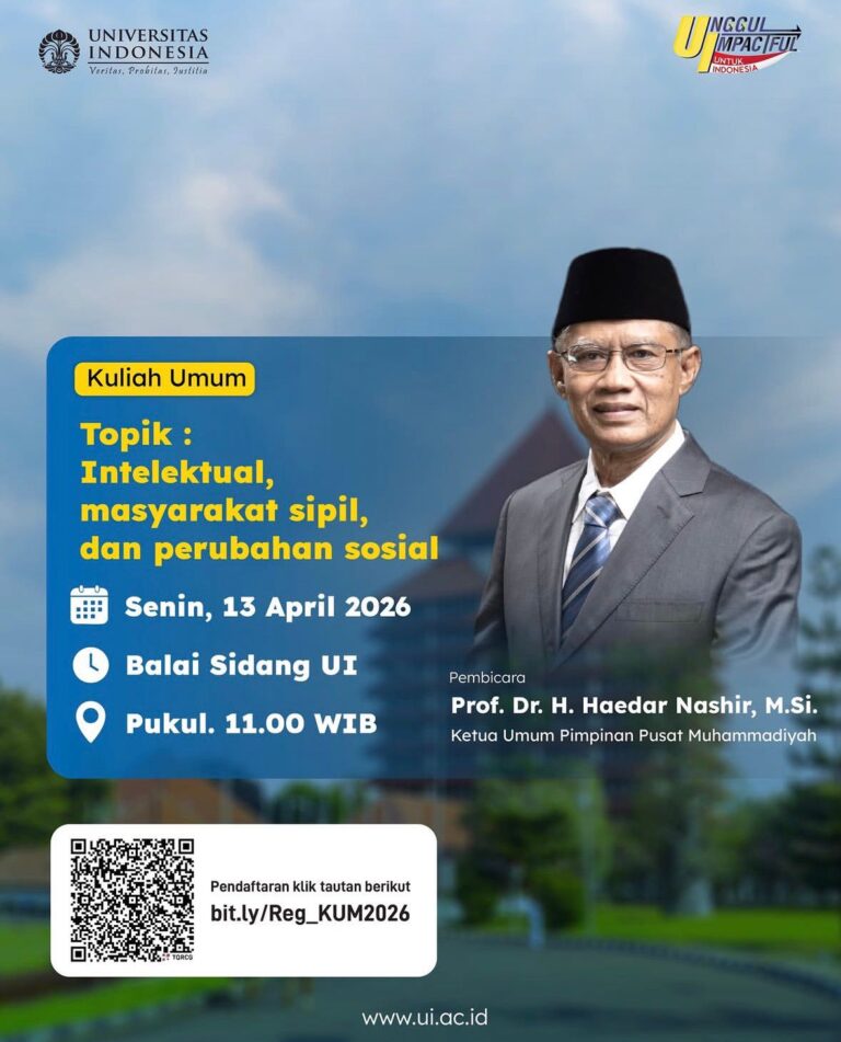 Haedar Nashir Akan Sampaikan Kuliah Umum Di Ui Tentang Intelektual Dan Perubahan