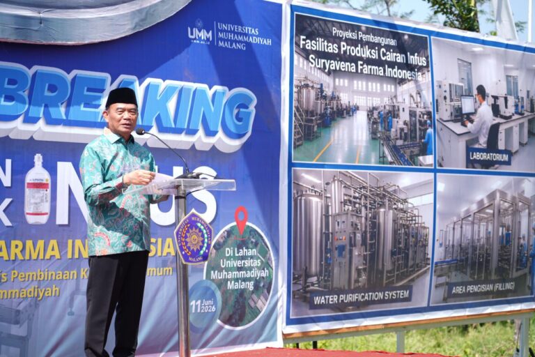 Muhadjir Dorong Percepatan Pembangunan Pabrik Infus Muhammadiyah Ditargetkan Produksi Tahun 2027 -